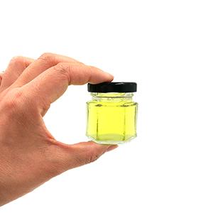 Mini Glass Honey Jar Clear Hexagon Honey Container with Metal Cap from China Supplier
