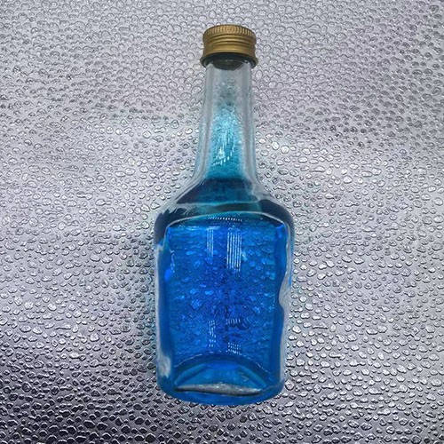 105 ML Mini Round Transparent Glass Wine Bottle  with Metal Screw Cap