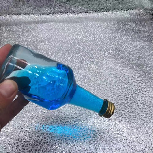 105 ML Mini Round Transparent Glass Wine Bottle  with Metal Screw Cap