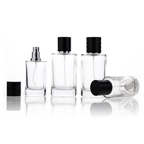 Glass Perfume Cylinder Bottle Jar with Atomizer Pump Sprayer Luxury Custom from China Wholesale Supplier