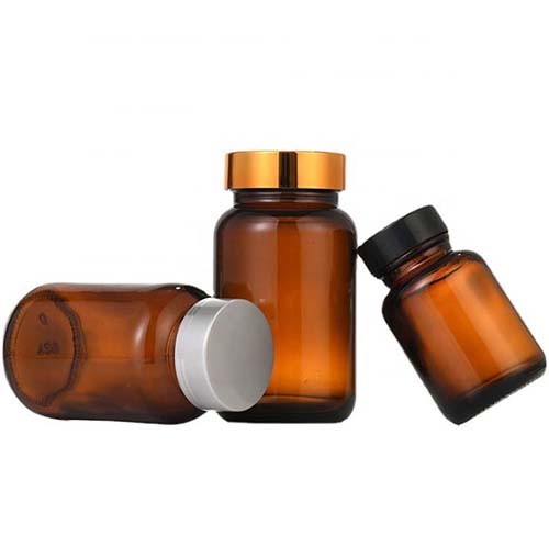 Wholesale Pharmaceutical Pill Bottle Amber Light-proof Glass Capsule Jar from China Manufacturer