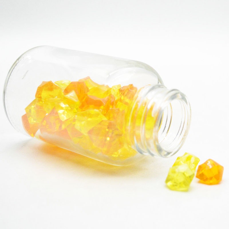 Wholesale Pharmaceutical Pill Bottle Clear Light-proof Wide Mouth Glass Medicine Viatmin Capsule Jar 