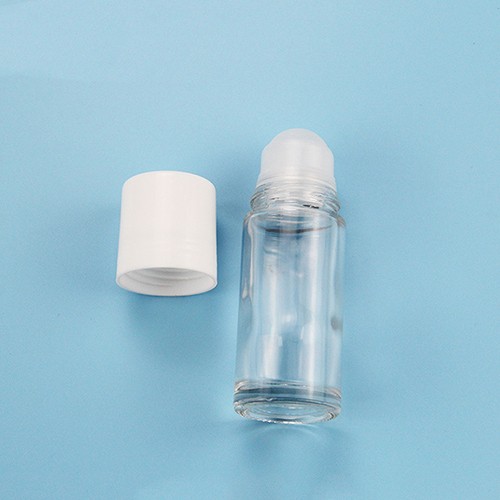Plastic Roller Glass Jar with Cap from Manufacturer