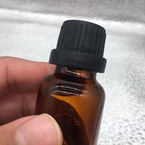 0.71 OZ Small Amber Medical Grade Syrup Medicine Bottle with Plastic Screw Cap