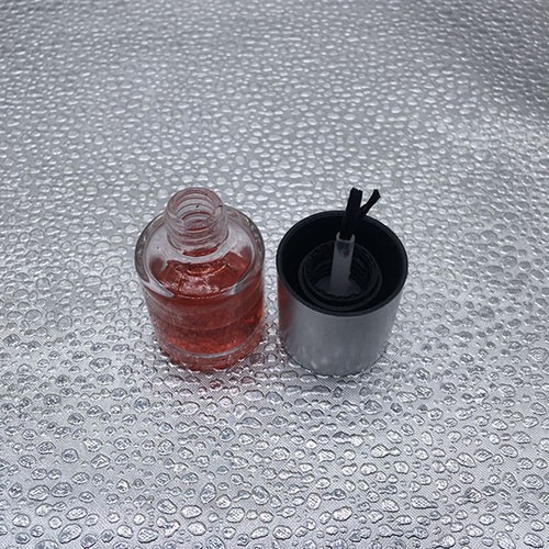 Stocked 10 ML Transparent Round Nail Polish Oil Glass Jar with Brush Cap for Bulk Sale