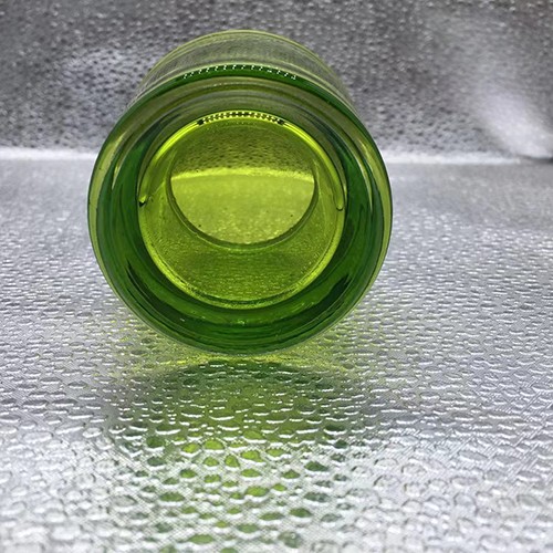 3.2 OZ 8 mm Thick Wall Clear Green Glass Candle Cup