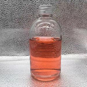 9.8 OZ Transparent Cylinder Beverage Glass Bottle with White Aluminum Cap
