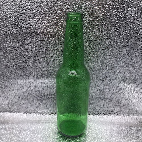 16 OZ Transparent Green Round Beer Glass Bottle