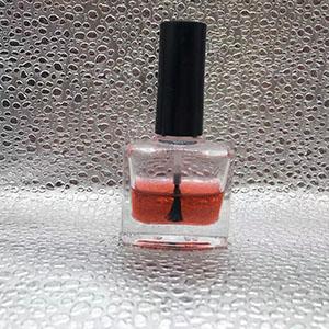 10 ML Transparent Rectangle Essential Nail Polish Oil Bottle with Black Brush