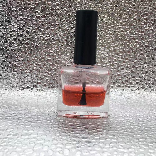 10 ML Transparent Rectangle Essential Nail Polish Oil Bottle with Black Brush