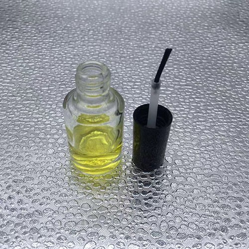 9 ML Transparent Round Essential Nail Polish Oil Bottle with Black Brush