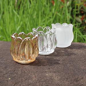 Tulip Shape Glass Wax Holder 