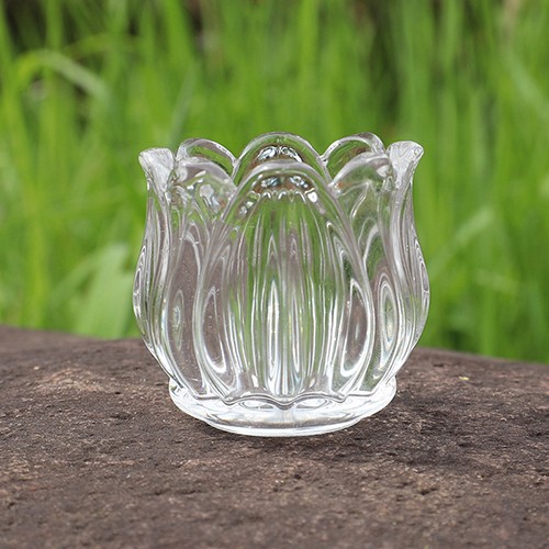 Tulip Shape Glass Wax Holder 