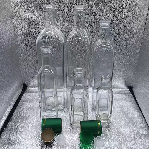 Various Capacity Olive Oil Glass Bottle with Plastic Screw Cap