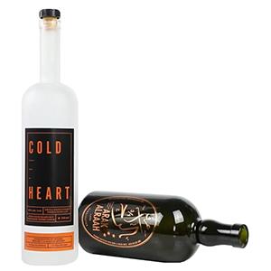   Bulk Sale Empty Whiskey Vodka LIquor Wine Crystal Glass Bottle with Silicone Cork for Custom Hot Stamping Logo  
