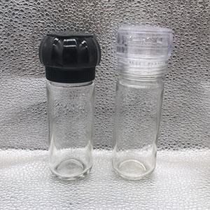 Factory Wholesale 100 ML Salt Pepper Spices Condiments Seasoning Glass Grinder with Black or Clear Acrylic Cap