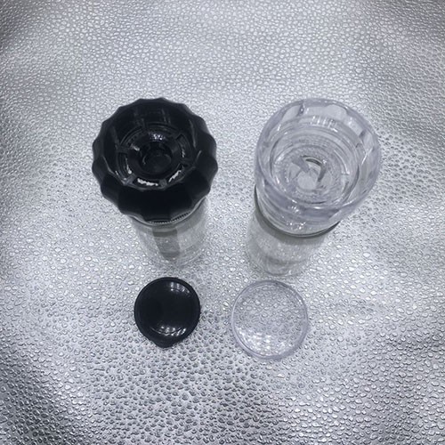 Factory Wholesale 100 ML Salt Pepper Spices Condiments Seasoning Glass Grinder with Black or Clear Acrylic Cap