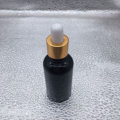 Wholesale 30 ML Transparent Brilliant Black Essential Oil Bottle Glass Dropper with Glass Pipette