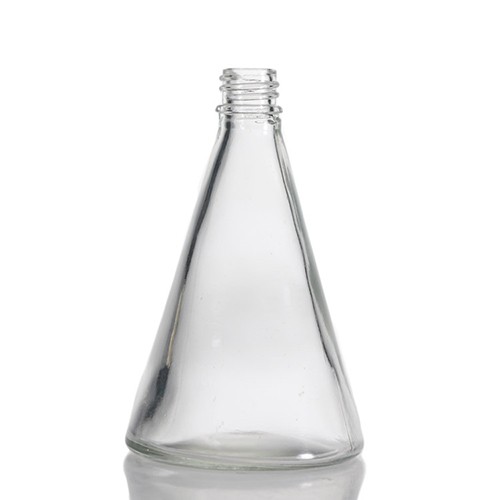 Wholesale Glass Diffuser Aromatherapy Bottle Conical Flask Clear Glass Jar with Reed Flower for Essential Oil Perfume Fragrance 