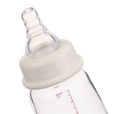 Wholesale Baby Glass Milk Bottle with Silicone Nipple for Feeding Buy Cheap in Bulk 