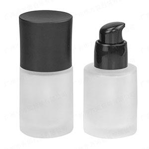 Wholesale Clear Round Liquid Lotion Foundation Glass Bottle Jar with Pump Dropper