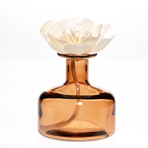 Wholesale Crystal Glass Aromatherapy Diffuser Bottle 10 OZ Big Belly Round Vase Shaped Assortd Jar 