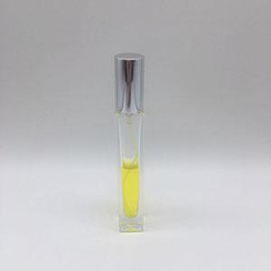 Wholesale 10 ML Custom Empty Transparent Square Perfume Glass Vial Bottle with Pump Sprayer 