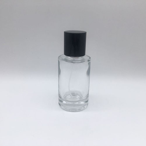 Wholesale 50 ML Empty Clear Round Spray Perfume Glass Bottle for Customization Logo