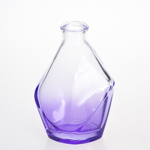 Wholesale Glass Aromatherapy Diffuser Bottle Navy Purple Orange Color Jar with Reed 
