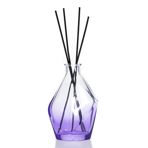 Wholesale Glass Aromatherapy Diffuser Bottle Navy Purple Orange Color Jar with Reed 