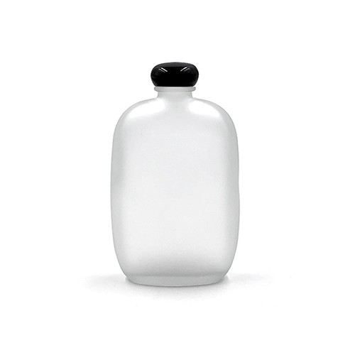Wholesale Glass Beverage Bottle Oval Flat Shape Clear Matte Juice Glass Jar with Personalized Logo  