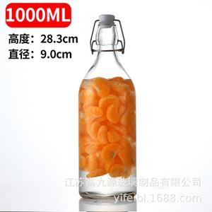 Wholesale Glass Beverage Bottle with Flip Lock for Fruit Jucie Wine Milk from Factory Supplier