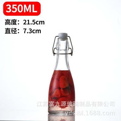 Wholesale Glass Beverage Bottle with Flip Lock for Fruit Jucie Wine Milk from Factory Supplier