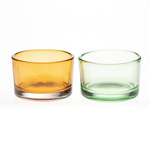 Wholesale Glass Candle Cup Mini 1 OZ Light Yellow Green Glass Jar Buy Factory Cheap Price  