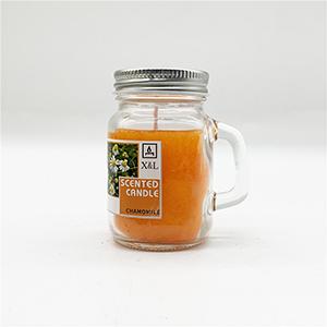 Wholesale Glass Candle Jar Handle Mason Cup with Personalized Label from China Outlet Supplier 