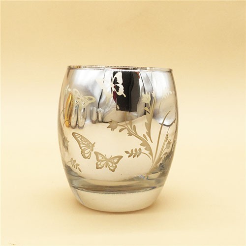 Wholesale Glass Candle Jar Electroplated Logo on Cup with Wooden Lid Outlet for Near Me Distributor in Your Country  