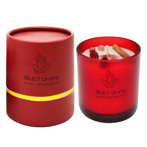 Wholesale Glass Candle Jar Red Glass Cup with Box Buy Cheap in Bulk from Factory