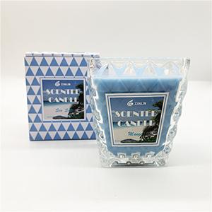 Wholesale Glass Candle Jar Square Cup with Personalized Box Label for Making Supplier Near Me