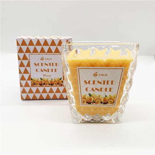 Wholesale Glass Candle Jar Square Cup with Personalized Box Label for Making Supplier Near Me