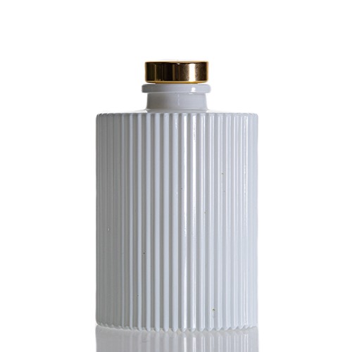 Wholesale Glass Diffuser Aromatherapy Bottle 7 OZ Roma White Fragrance Diffuser Glass Jar with Stopper and Reed 