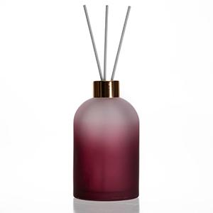 Wholesale Glass Diffuser Aromatherapy Bottle Custom Purple Matte Glass Jar for Room Fragrance   