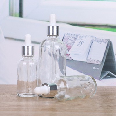 Wholesale Glass Essential Oil Jar Clear Dropper Refillable Vial Bottle from China Manufacturer 