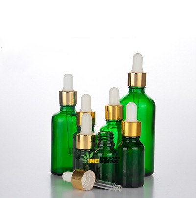 Wholesale Glass Essential Oil Jar Cobalt Green White Dropper Refillable Vial Bottle with Glass Pipette
