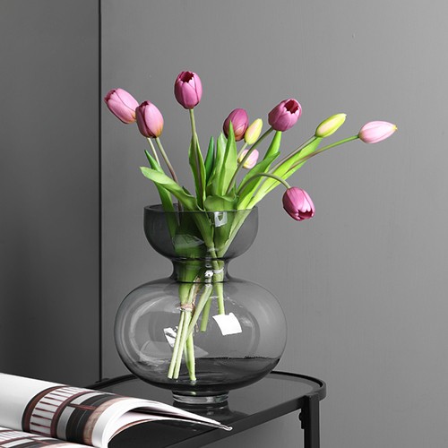 Wholesale Glass Flower Vase Custom Noridic Abstract Arrangement Creative Hydroponic Large Glass Vase from China Supplier