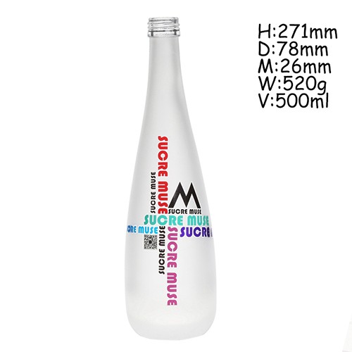 Wholesale Glass Fruit Wine Bottle 500 ML Matte Beverage Wine Glass Bottle with Personlized Logo 