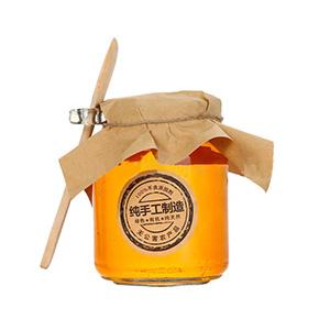 Wholesale Glass Honey Jar Buy Cheap Price Factory Personalized Honey Glass Bottle with Wooden Spoon and Paper Logo