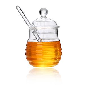 Wholesale Glass Honey Jar Buy Cheap Price Factory Personalized 10 OZ Bee  Empty Honey Glass Bottle with Spoon  