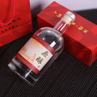 Wholesale Glass Ice Wine Bottle for Vodka with Paper Carton from Factory Supplier  in China 