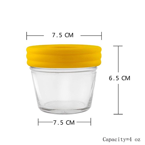 Wholesale Glass Mason Cup Mini 4 OZ Clear Mason Jar with Food Grade Silicone Lid for Honey Jam Buy Cheap Factory Price 