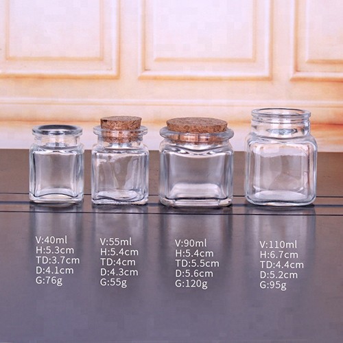 Wholesale Glass Seasoning Jar with Natural Wood Cork for Spice Salt Sugar Pepper Buy Cheap in Bulk